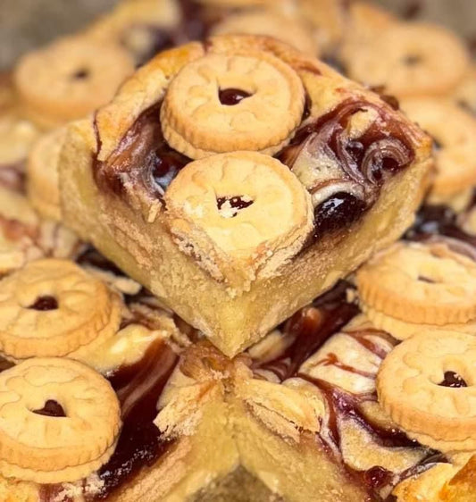 Jammy Dodger Blondies