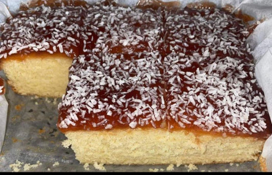 Jammy Coconut Sponge